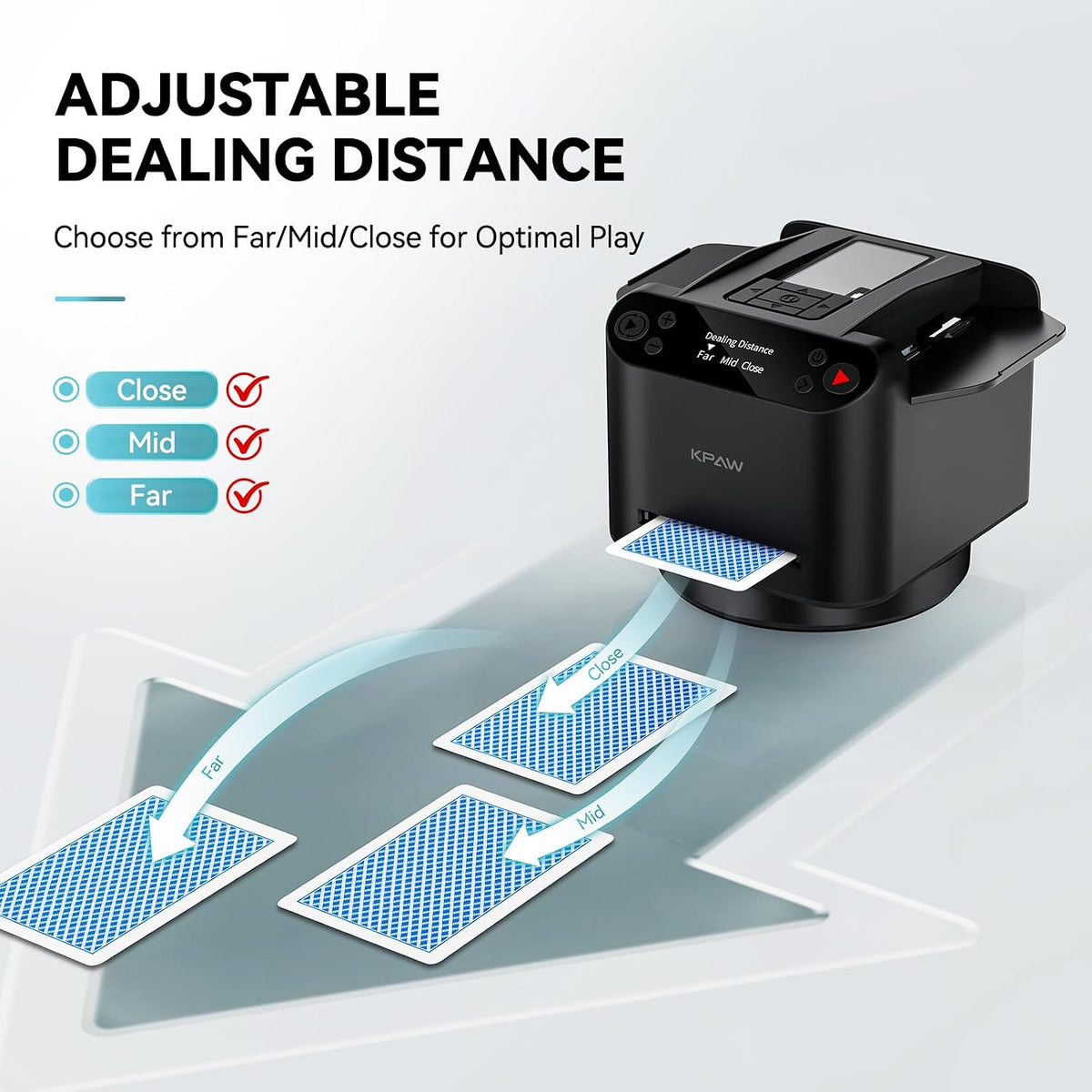 Automatic card shuffler and dealer, product view 4